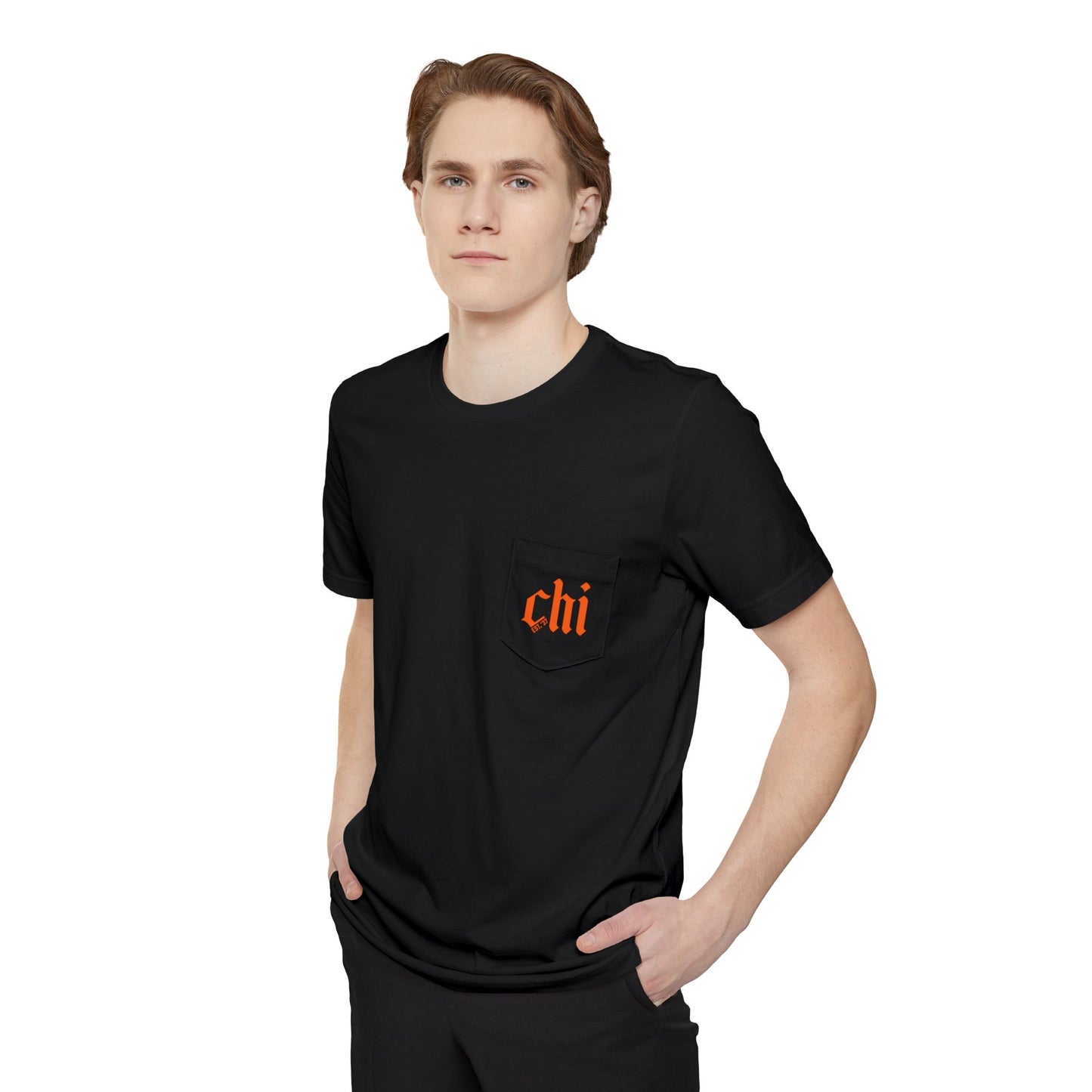 Chicago Est. Pocket Tee | Orange