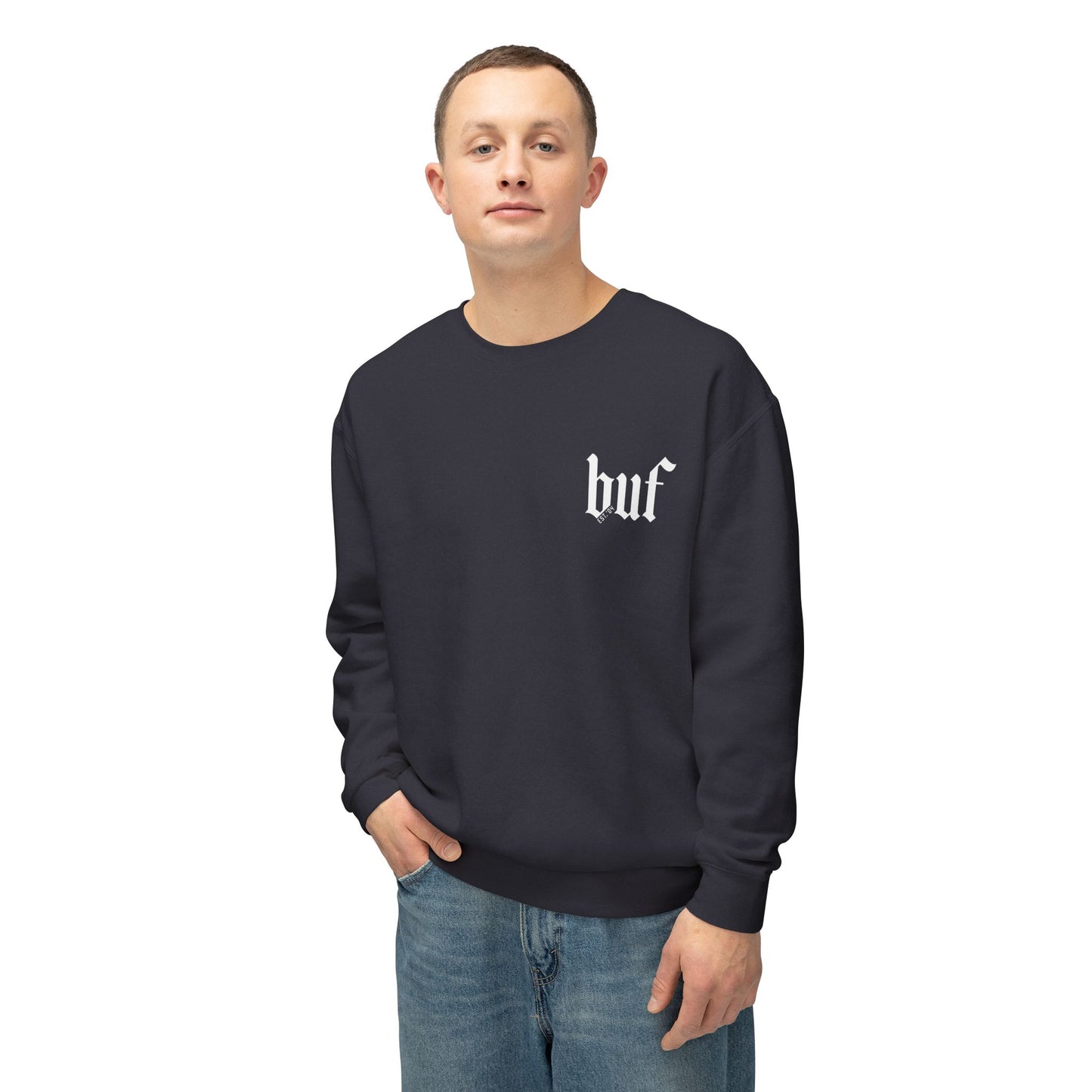 Buffalo Est. Crewneck | Black & White