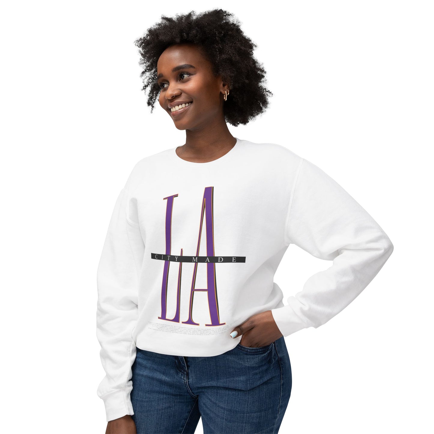 Los Angeles City-Made Crewneck | Purple