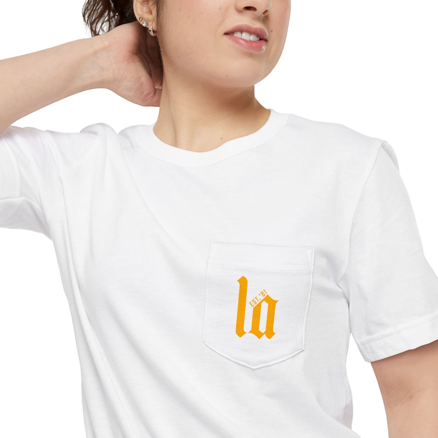Los Angeles Est. Pocket Tee | Yellow
