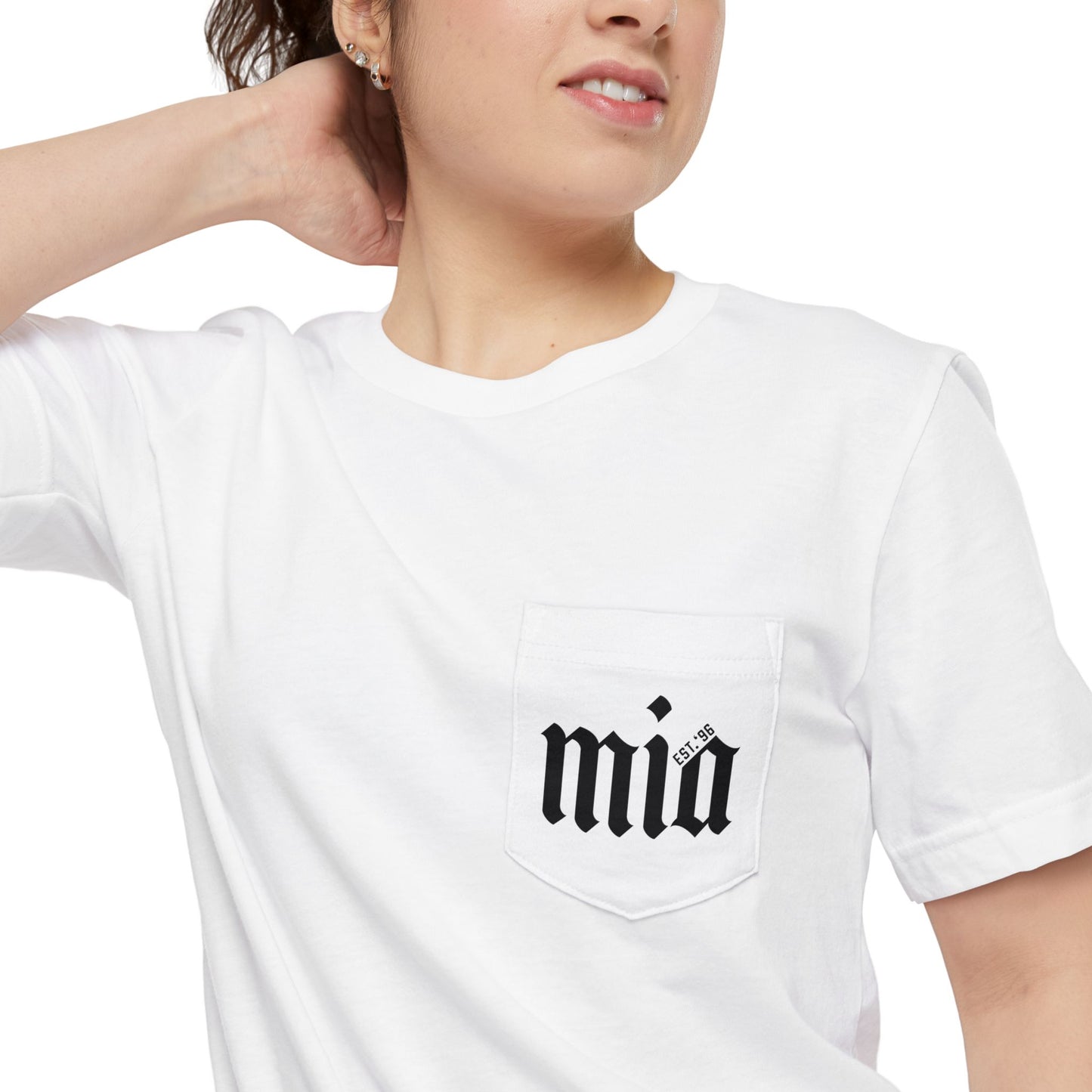 Miami Est. Pocket Tee | Black & White
