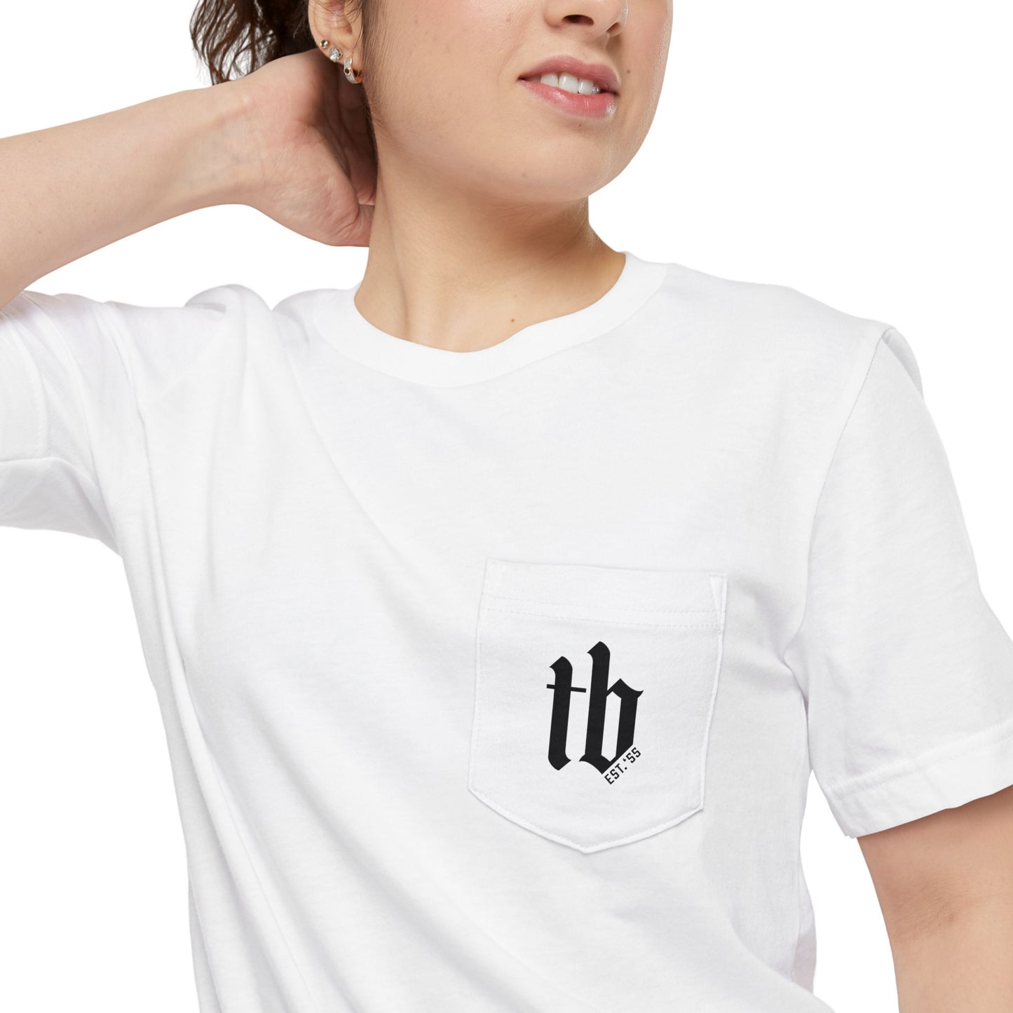 Tampa Est. Pocket Tee | Black & White
