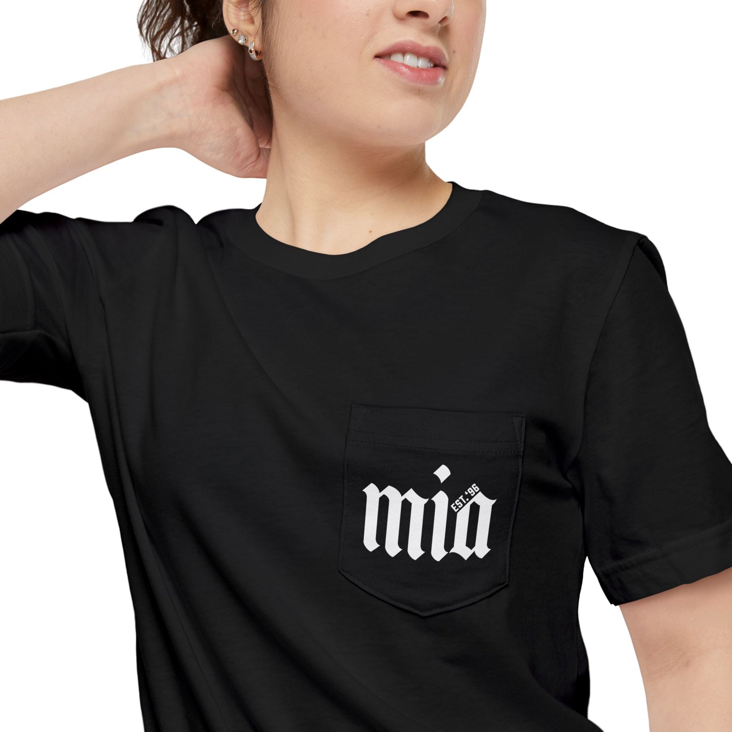 Miami Est. Pocket Tee | Black & White