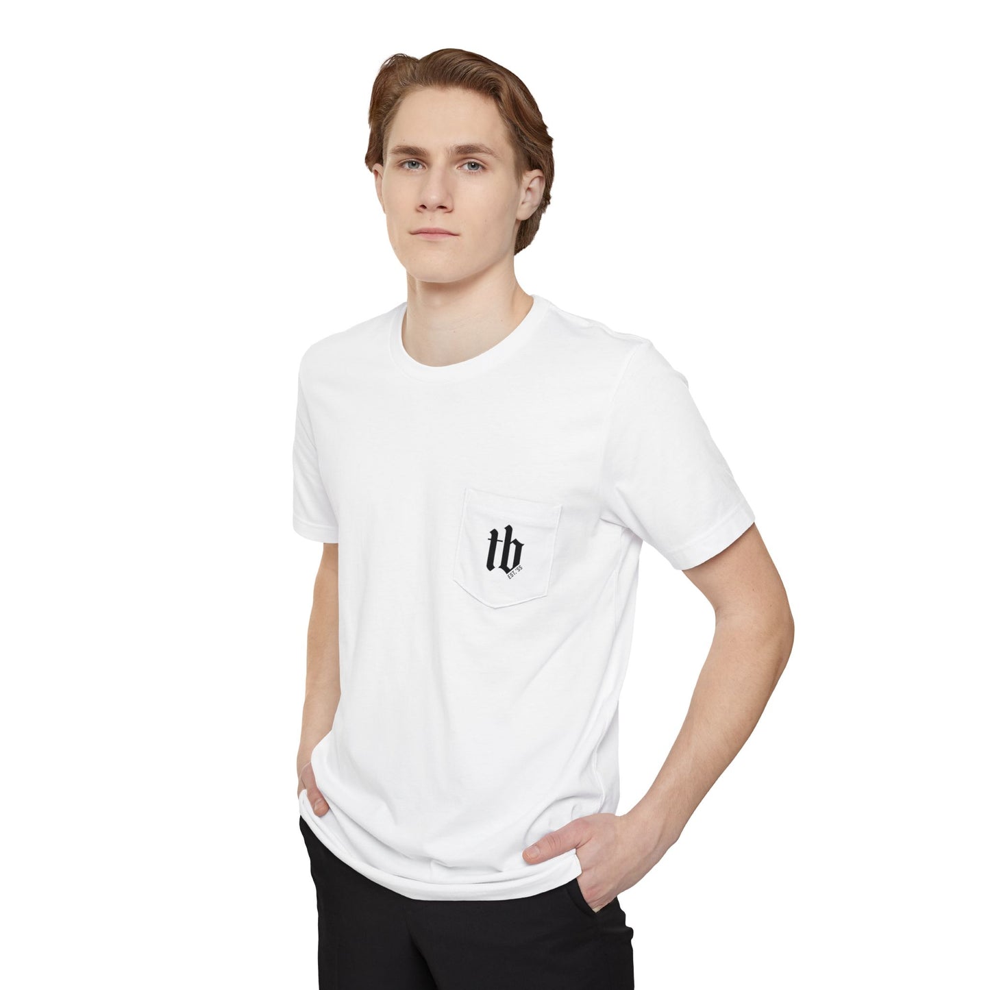 Tampa Est. Pocket Tee | Black & White