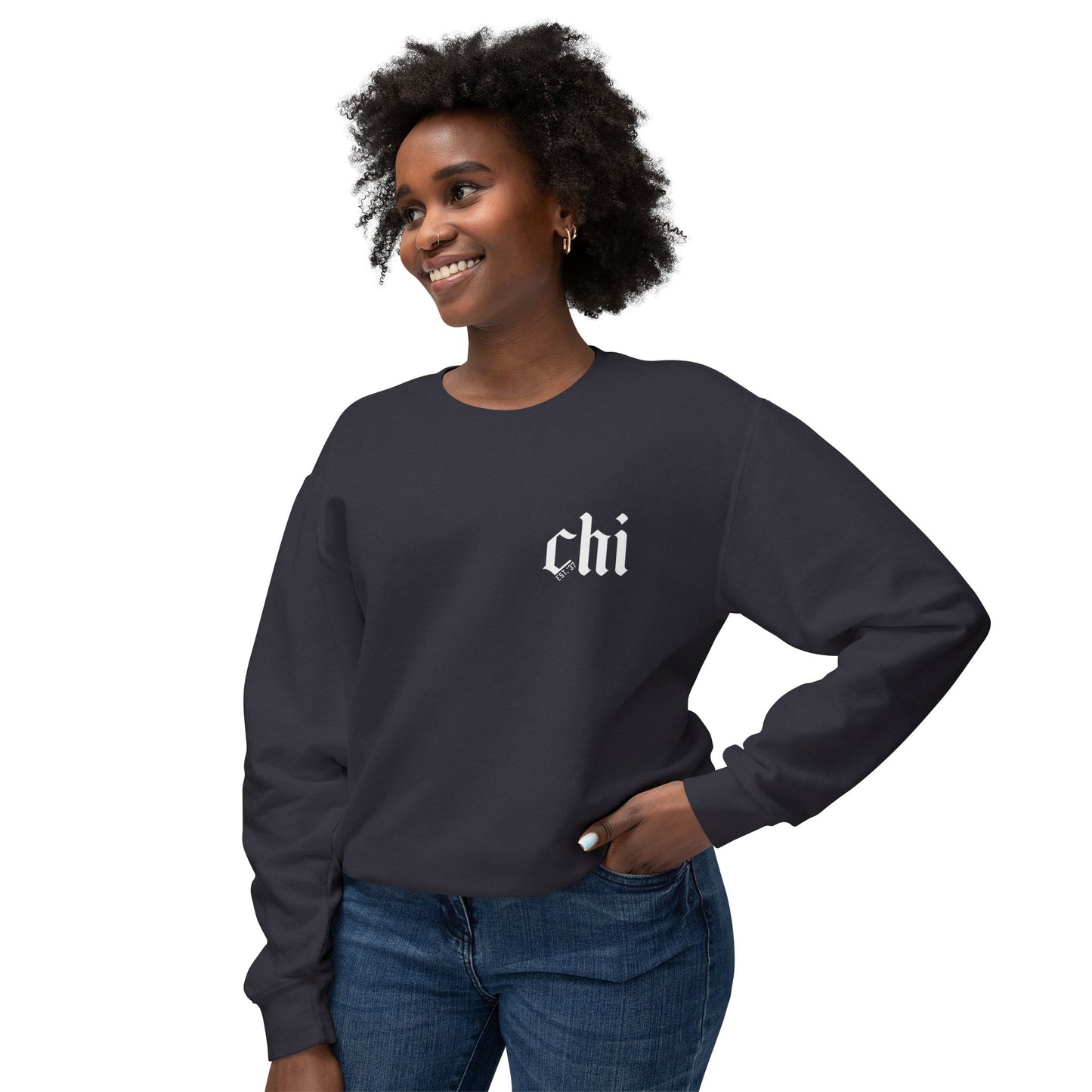 Chicago Est. Crewneck | Black & White