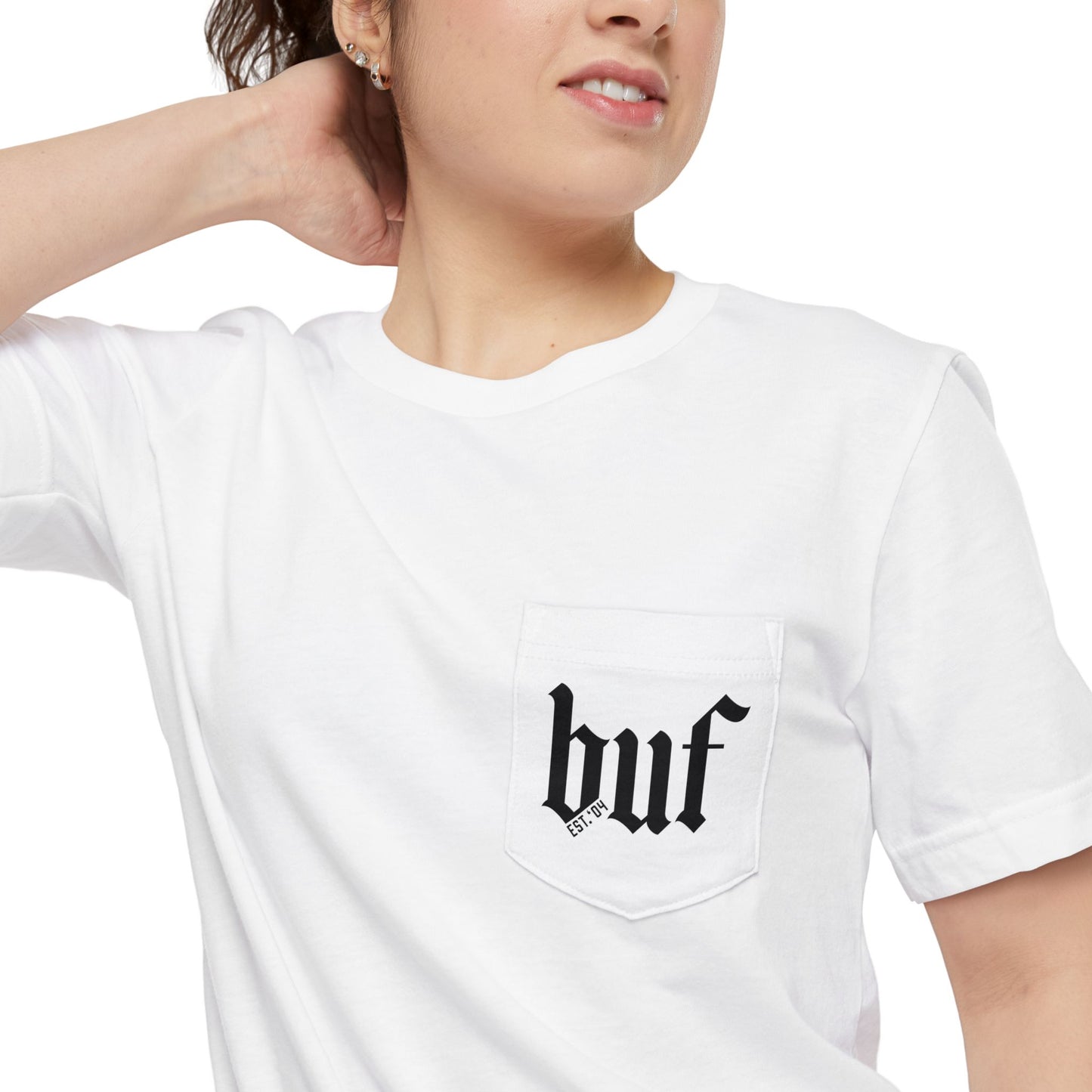 Buffalo Est. Pocket Tee | Black & White