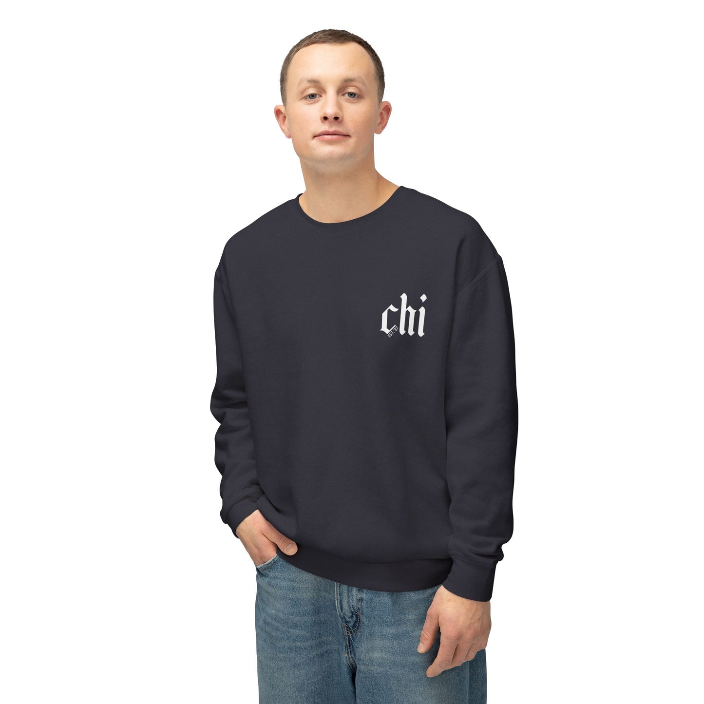Chicago Est. Crewneck | Black & White