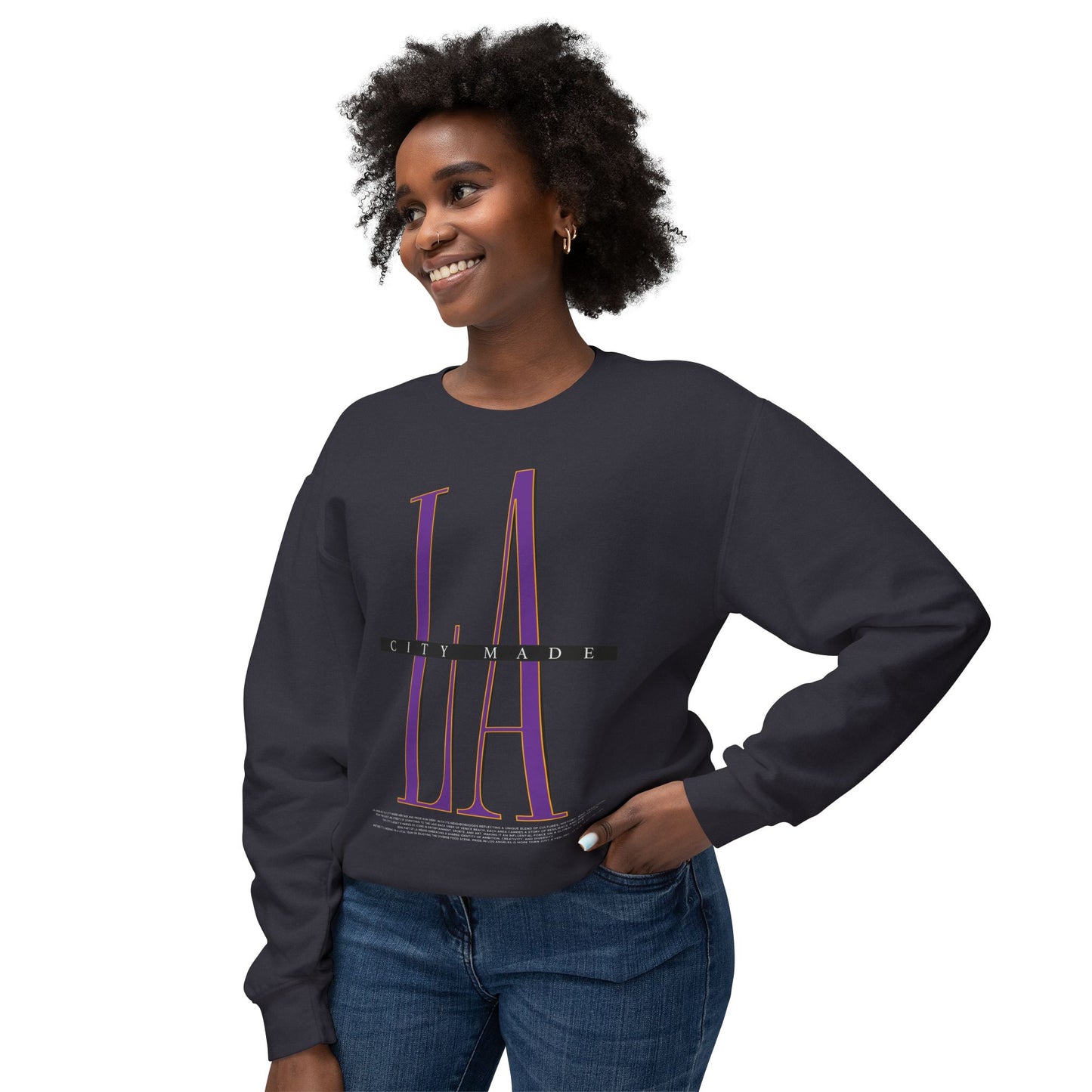 Los Angeles City-Made Crewneck | Purple